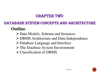 Data Models, Schema, and Instances in Database Systems