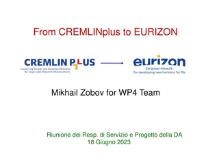 EURIZON Project Progress and Deliverables Overview