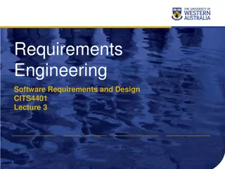 Software Requirements and Design in CITS4401 Lecture Highlights