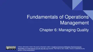 Managing Quality in Operations