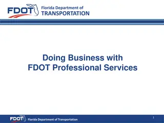 FDOT Professional Services: How to Get Started and Work Types