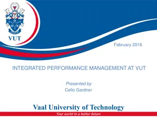Integrated Performance Management at VUT: Overview and Strategic Objectives