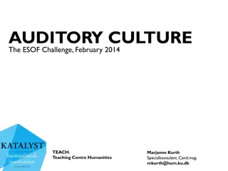 Unlocking the Potential of Auditory Culture in Teaching and Sound Productions