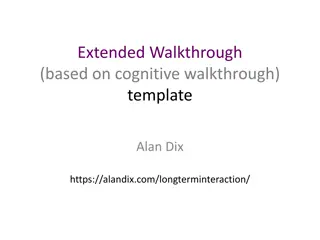 Effective Extended Walkthrough Template for Cognitive Evaluations