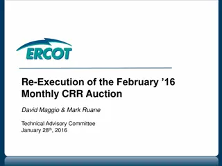Resolving Issues in Monthly CRR Auction Execution