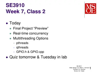 Real-time Concurrency and Multithreading Options for Final Project Preview