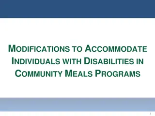 Accommodating Individuals with Disabilities in Community Meals Programs