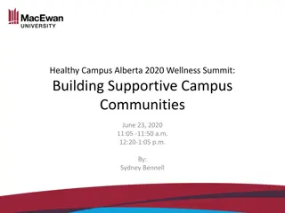 Wellness Summit 2020: Building Supportive Campus Communities Session Overview