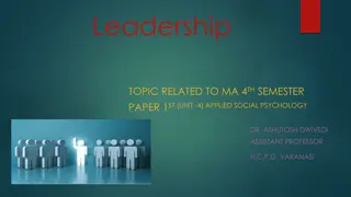 Characteristics of Successful Leadership in Applied Social Psychology