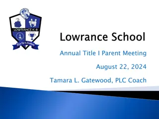 Annual Title I Parent Meeting - Empowering Family Engagement for Student Success
