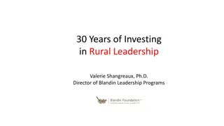 Investing in Rural Leadership: Lessons for Building Healthy Communities