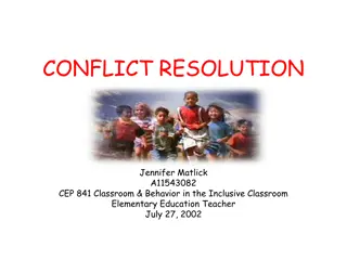 Effective Conflict Resolution Strategies for Inclusive Classrooms