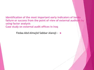 Early Indicators of Banks' Success and Failure: External Auditors' Perspective in Iraq