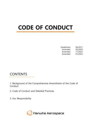 Hanwha Aerospace Code of Conduct and Standards