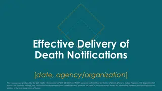 Effective Delivery of Death Notifications and Investigations Guide