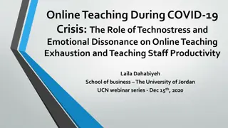 Impact of Technostress on Online Teaching Exhaustion and Staff Productivity