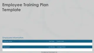 Employee Training Plan Template and Activities Overview