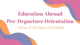 Pre-Departure Orientation for Education Abroad