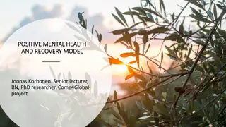 Positive Mental Health and Recovery Models in Healthcare