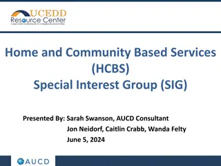 HCBS SIG Goals and Objectives for Community Living Services