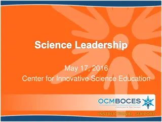Science Leadership and Innovation in Education