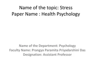 Stress: Psychological and Physiological Components Explained