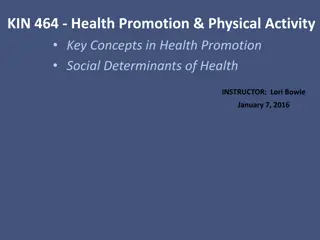 Key Concepts in Health Promotion and Physical Activity