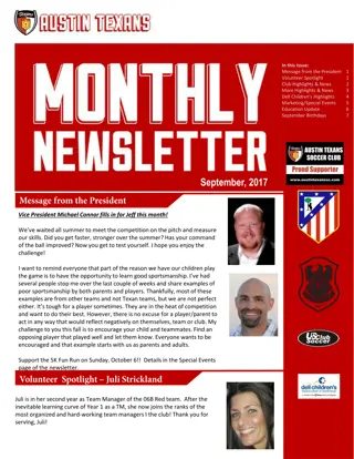 Austin Texans Club Highlights and News September 2017