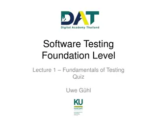 Fundamentals of Software Testing: Quiz Questions & Answers