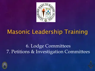 Effective Lodge Committees and Leadership in Masonic Training