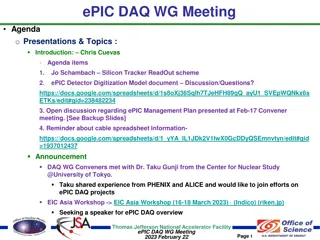 ePIC DAQ Working Group Meeting Agenda and Management Plan Updates