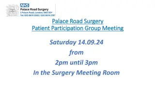 Patient Participation Group Meeting at Palace Road Surgery