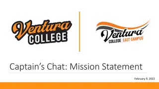 Ventura College Mission Statement and Workgroup Progress