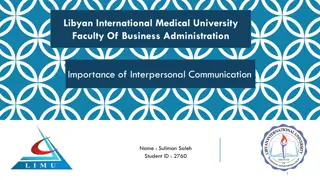 Importance of Interpersonal Communication in Business Administration