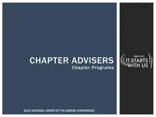 Roles of Chapter Officers and Advisers at National Order of the Arrow Conference 2015