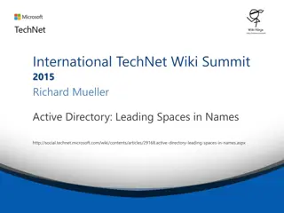 Addressing Active Directory Leading Spaces in Object Names