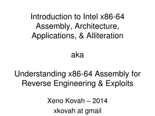 x86-64 Assembly for Reverse Engineering and Exploits
