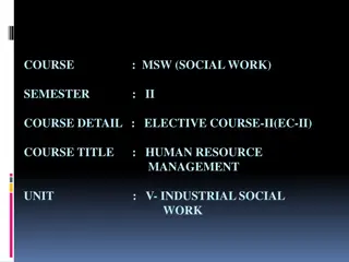 Industrial Social Work: Scope, Relevance, and Objectives
