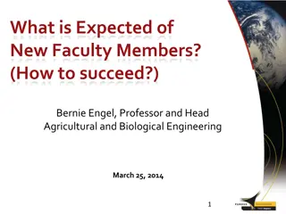 Expectations and Strategies for New Faculty Members to Succeed
