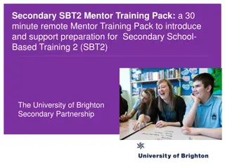 Introduction to Secondary SBT2 Mentor Training Pack