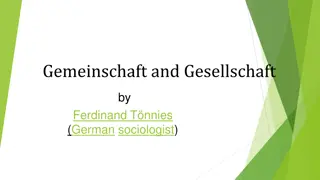 Gemeinschaft and Gesellschaft Societal Dichotomy