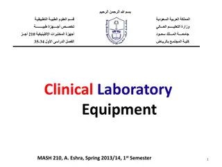 Clinical Laboratory Equipment and Medical Laboratory Department Overview
