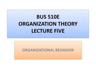 Organizational Behavior and Individual Diversity