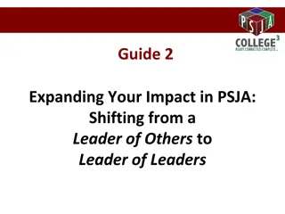 Shifting Roles: Leader of Others to Leader of Leaders in PSJA