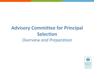 School Leadership Selection and Advisory Committee Overview