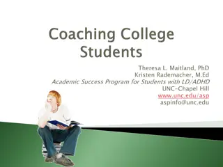 Academic Success Program for Students with LD/ADHD at UNC-Chapel Hill