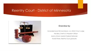 Reentry Court District of Minnesota: Overview and Program Criteria