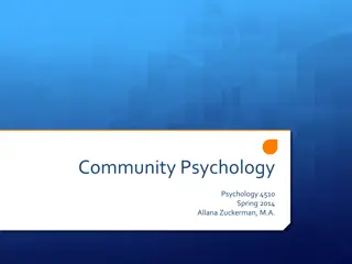 Community Psychology: Perspectives on Change and Social Impact