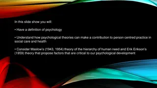 Psychological Theories for Person-Centred Practice in Social Care