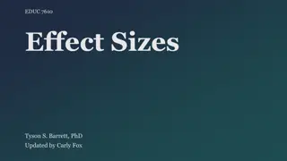 Effect Sizes: Importance and Application